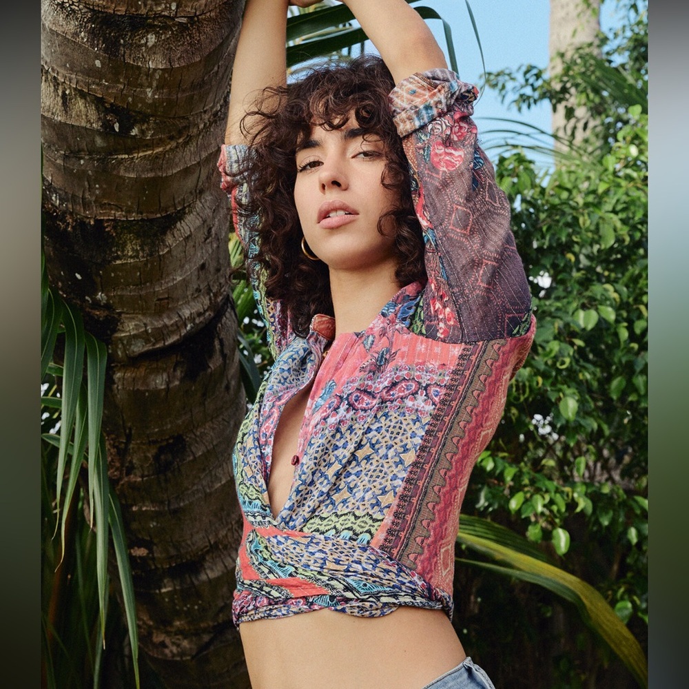 Desigual Colorful Patchwork Blouse - image 3
